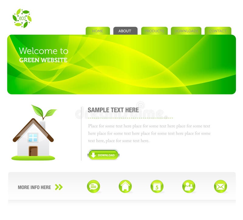 Elegant Green Ecological Website Template. Elegant Green Ecological Website Template