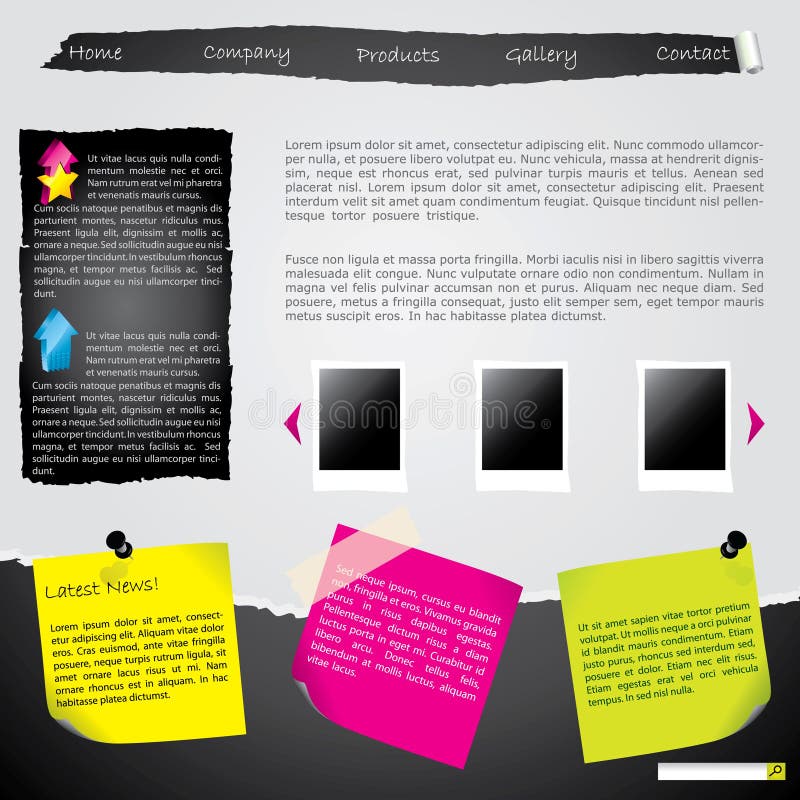 Web site violento con i contrassegni illustrazione vettoriale Web site violento con i contrassegni illustrazione vettoriale