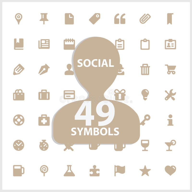 Web and social vector symbols set