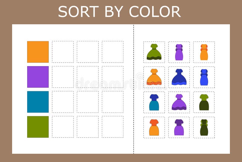 sorting clothes by color