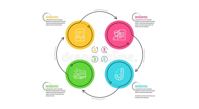 Web system, Corrupted file and Job interview icons set. Candy sign. Computer, Damaged document, Cv file. Vector vector illustration