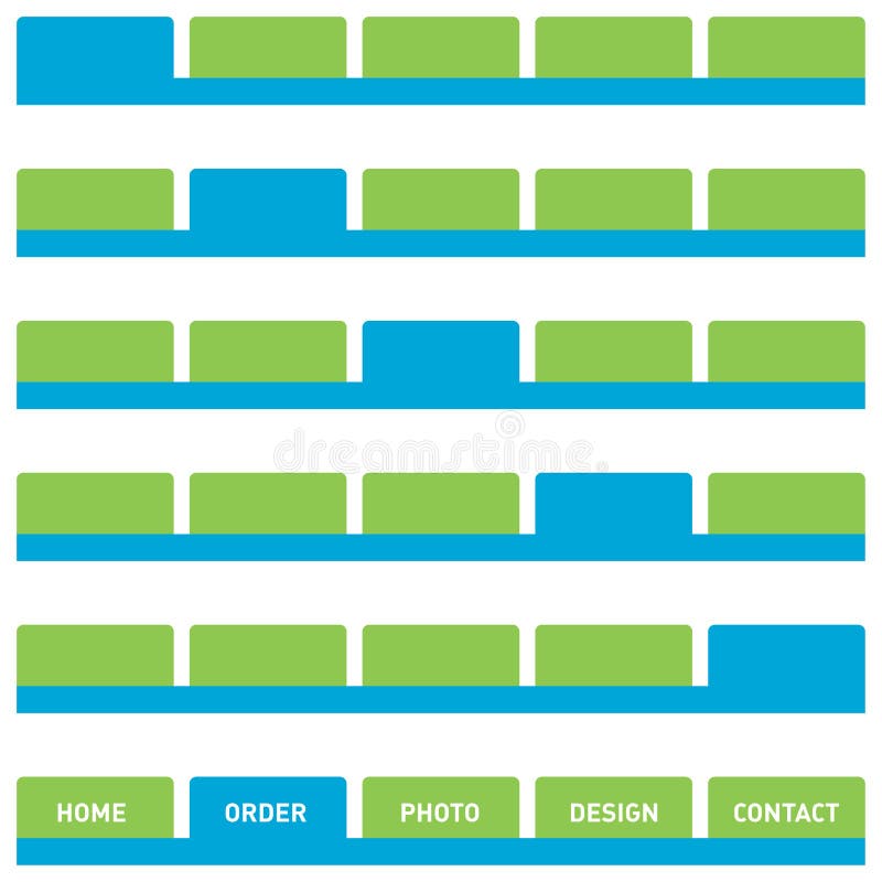 Web-Tasten oder -tabulatoren stock abbildung Web-Tasten oder -tabulatoren stock abbildung