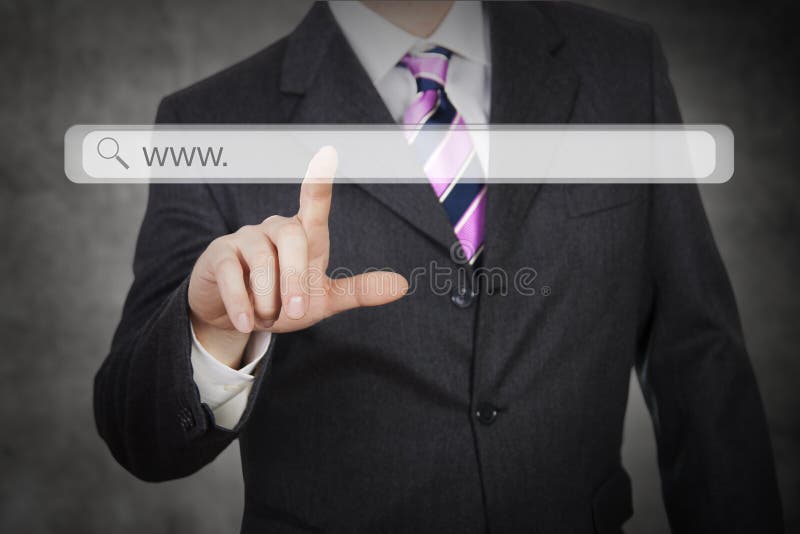 Webaddress futuristes d'écran tactile images stock Webaddress futuristes d'écran tactile images stock