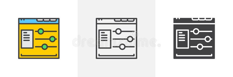 Webbplatsalternativ lurar vektor illustrationer Webbplatsalternativ lurar vektor illustrationer