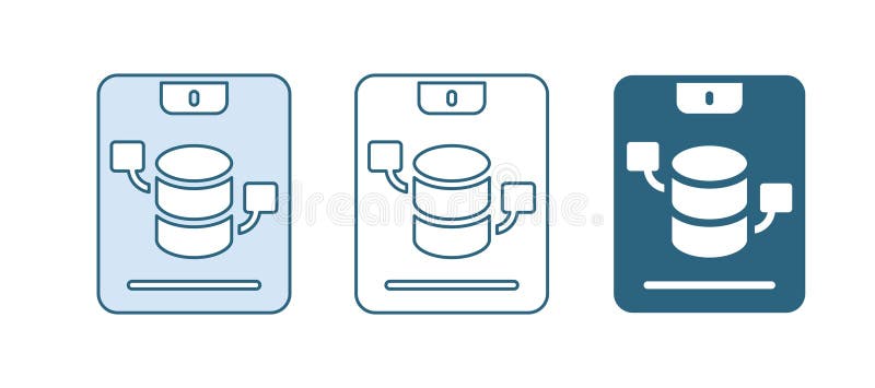Webbvärdsikonen för blå serverdata isolerad på vit bakgrund. Vector stock illustrationer
