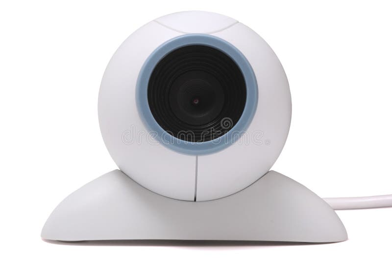 Webcam isolato su priorità bassa bianca fotografia stock Webcam isolato su priorità bassa bianca fotografia stock