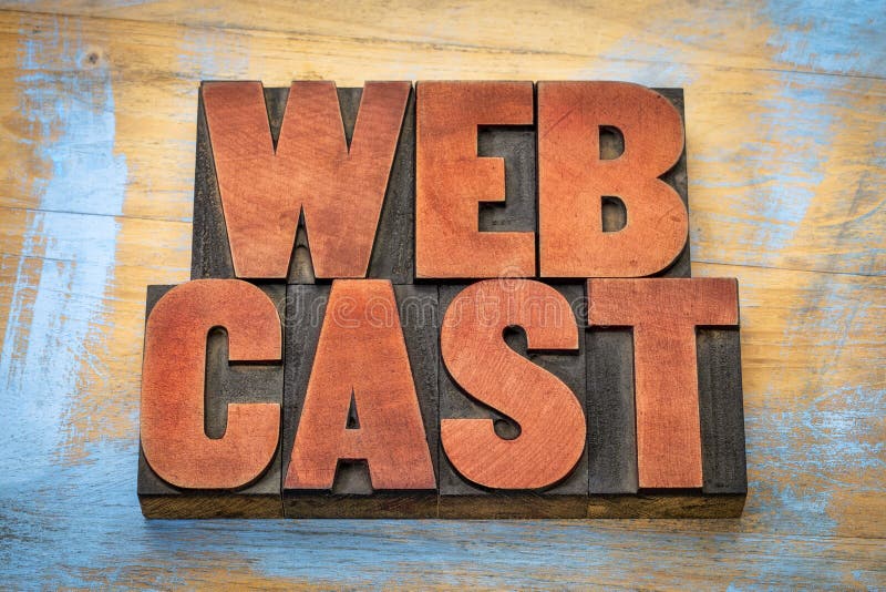 Webcast word abstract in wood type royalty free stock photo Webcast word abstract in wood type royalty free stock photo