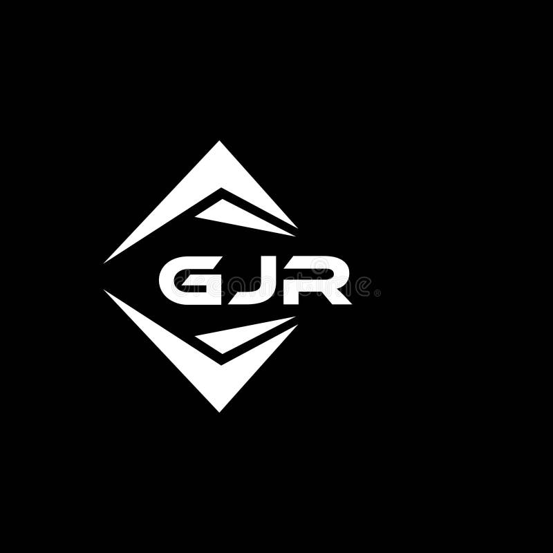 WebGJR abstract technology logo design on Black background. GJR creative initials letter logo concept royalty free illustration