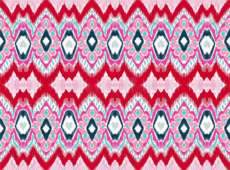 Ikat geometric folklore ornament. Tribal ethnic vector texture. Seamless striped pattern in Aztec style. Figure tribal embroidery. Indian, Scandinavian, Gypsy, Mexican, folk pattern. Ikat geometric folklore ornament. Tribal ethnic vector texture. Seamless striped pattern in Aztec style. Figure tribal embroidery. Indian, Scandinavian, Gypsy, Mexican, folk pattern.