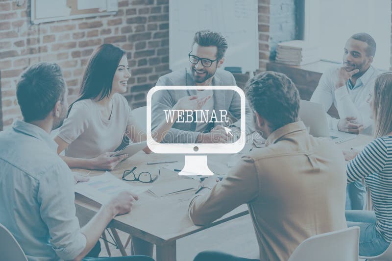  webinar begrepp arkivbild