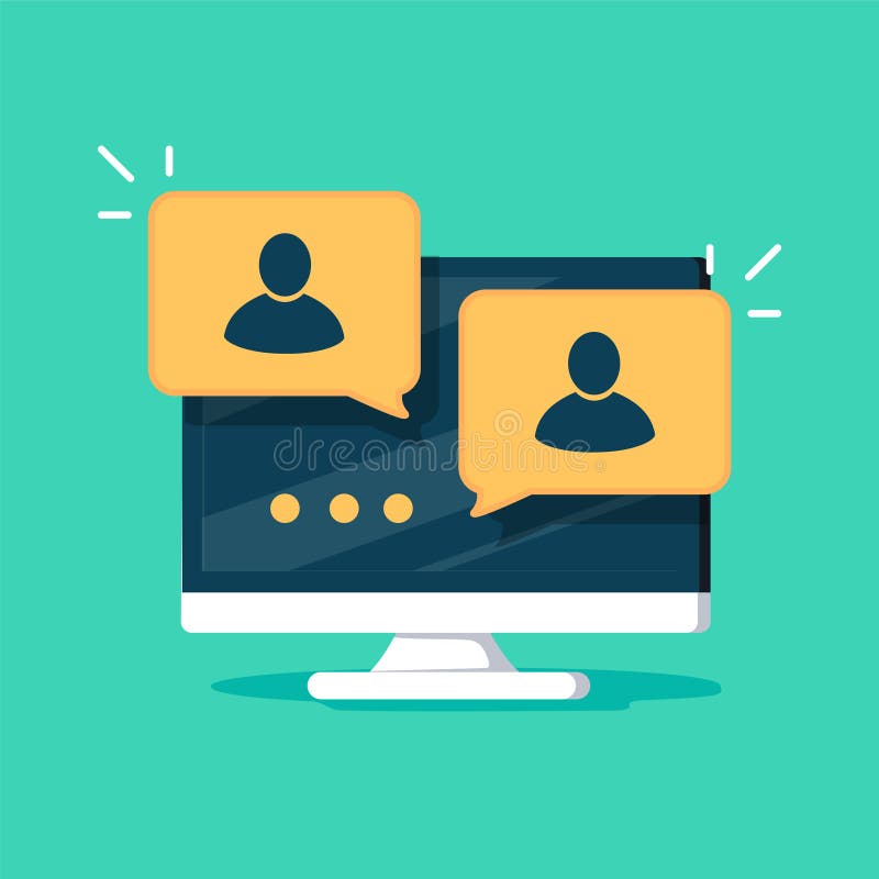 Webinar concept, online course, distant education, video lecture, internet conference, training test, work from home royalty free illustration