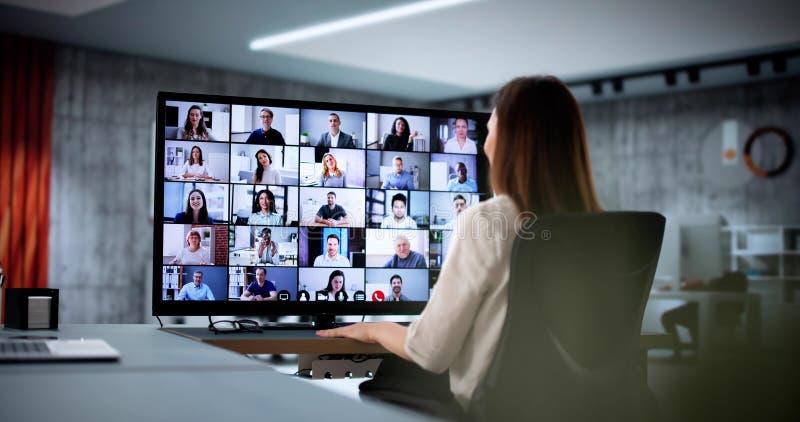 Webinar online per professionisti HR fotografia stock libera da diritti