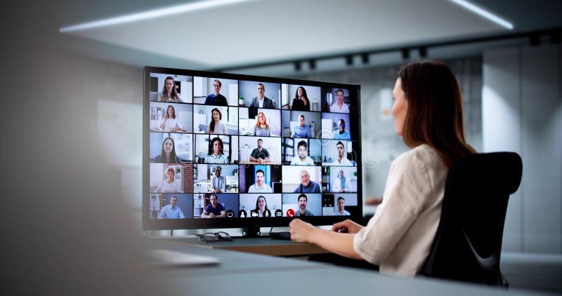 Webinar per videoconferenze professionali HR digitale immagine stock libera da diritti