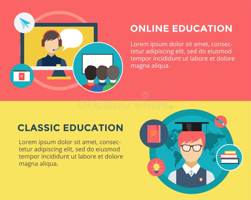 Webinar vectorillustratie Online School stock illustratie Webinar vectorillustratie Online School stock illustratie