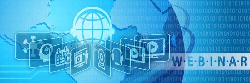 Webinar που το σε απευθείας σύνδεση έμβλημα εκπαίδευσης διανυσματική απεικόνιση