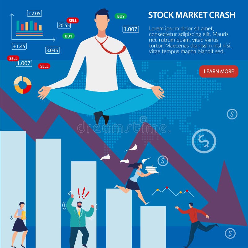 Webpage Banner Give Info about Stock Market Crash stock illustration Webpage Banner Give Info about Stock Market Crash stock illustration