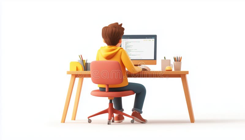 繁忙的程序员参与Web开发，在工作场所工作的计算机超负荷人使用PHP PYTHON JAVASCRIPT和 图库摄影