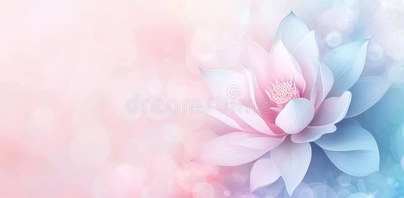 Webseitendesign kann mit digitaler Kunst, die einen weichen Hintergrund und eine pastellfarbene Blüte umfasst, ergänzt werden stockfoto