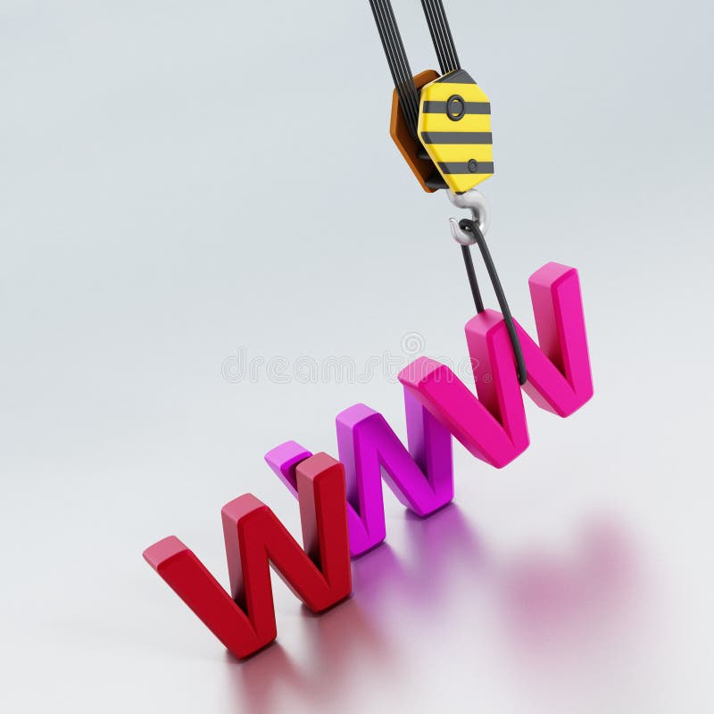 Website in aanbouw vector illustratie