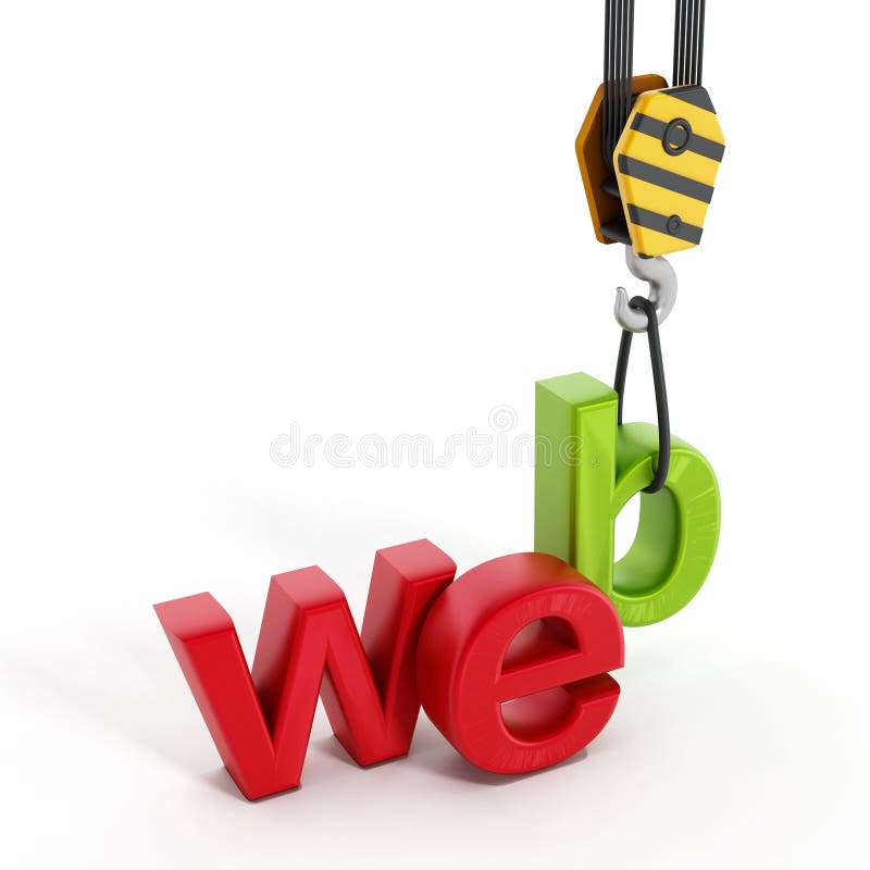 Website in aanbouw vector illustratie