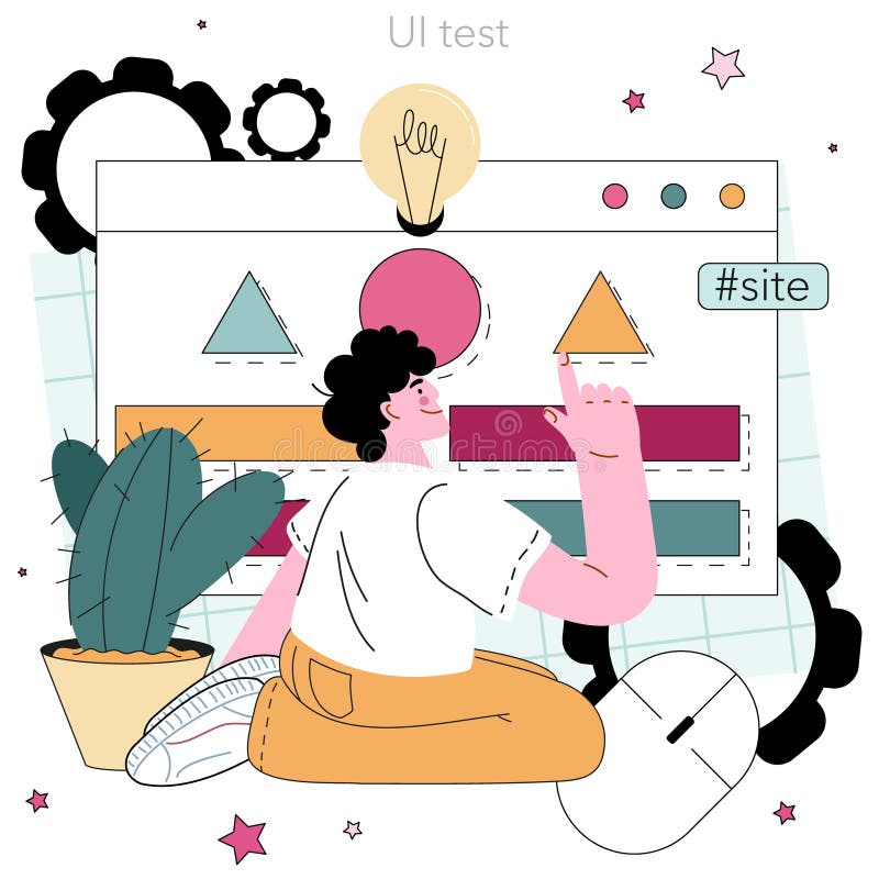 Website-Audit-Konzept. Website-Analyse lizenzfreie abbildung