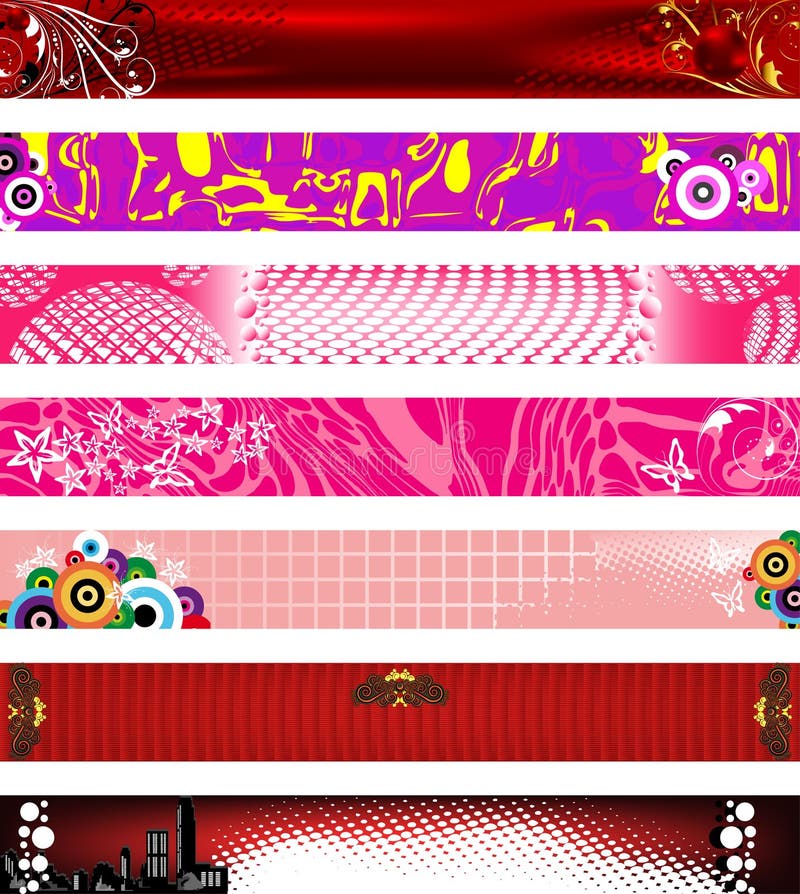Website banners. 730x90 sizes.