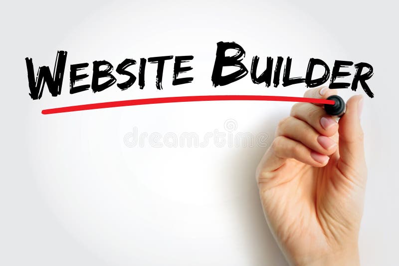 Website Builder text quote, concept background.
