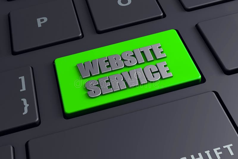 Website computer green enter key. vector illustration