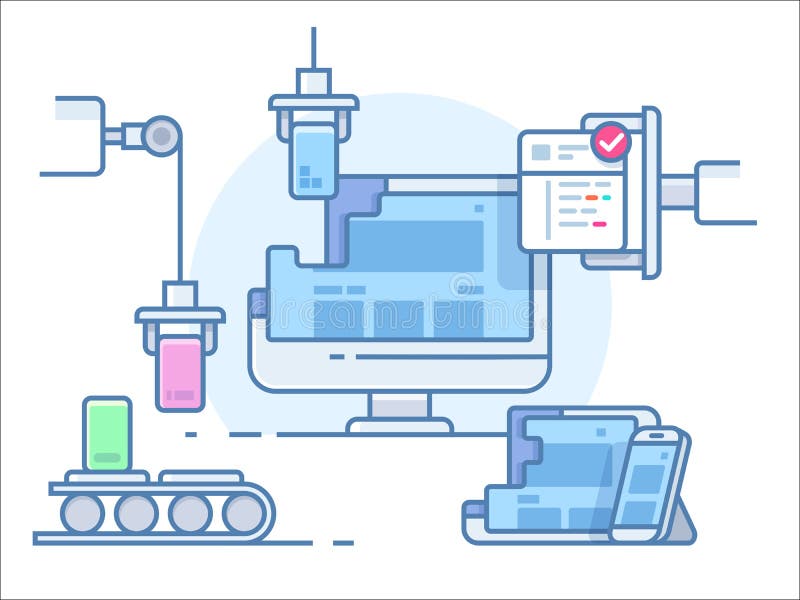 Website de bouwontwerp vector illustratie Website de bouwontwerp vector illustratie