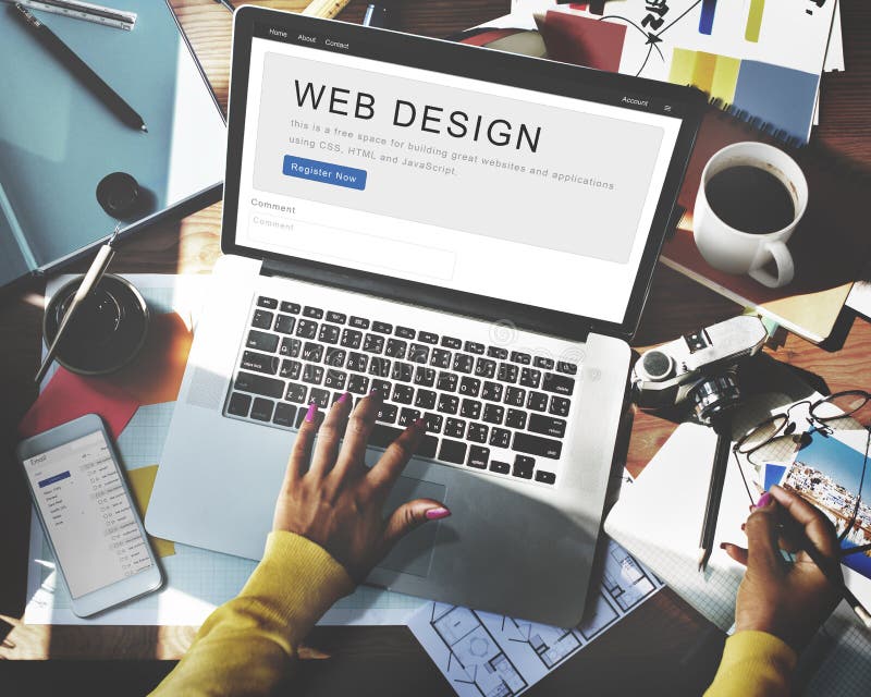 Website Design Homepage Layout Creativity Concept stock image