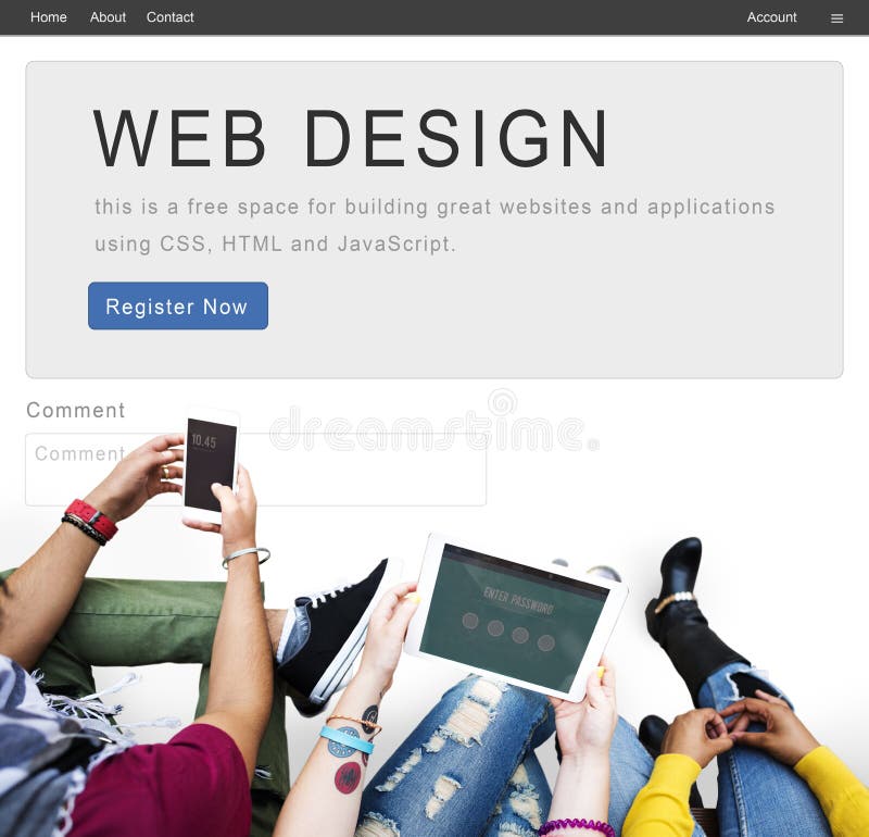 Website Design Homepage Layout Creativity Concept royalty free stock photo