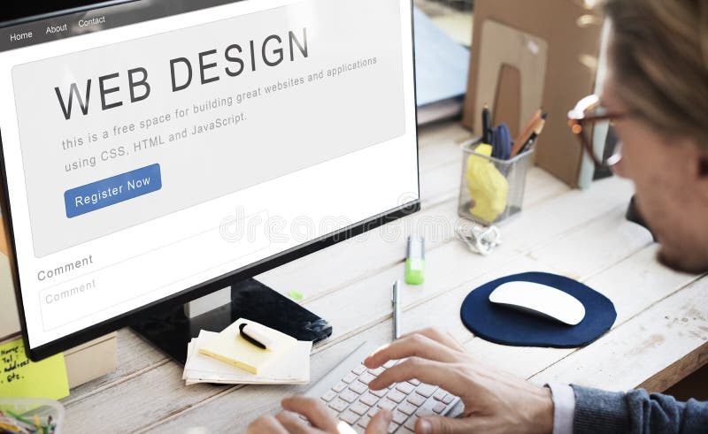 Website Design Homepage Layout Creativity Concept stock photo