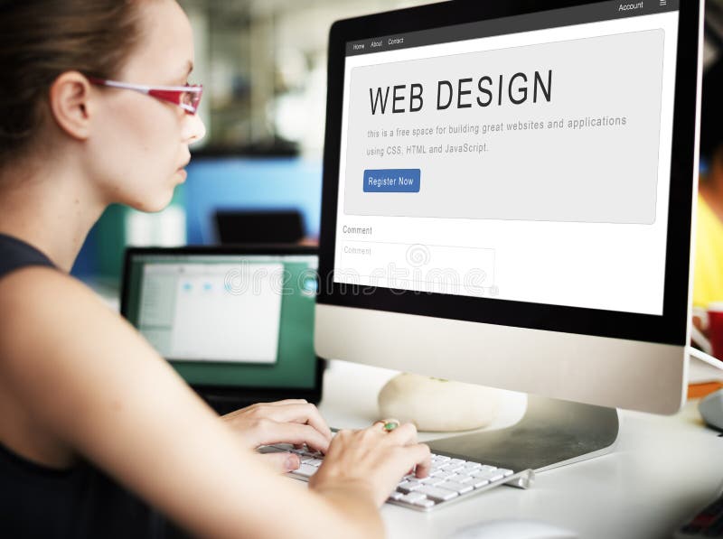Website Design Homepage Layout Creativity Concept royalty free stock photos