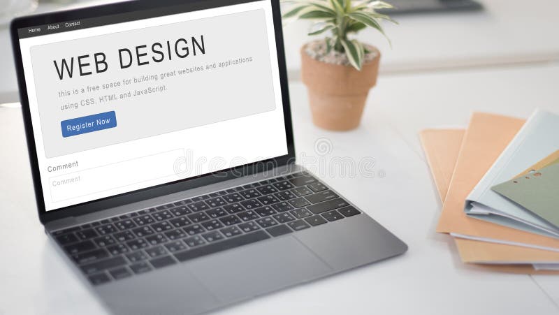 Website Design Homepage Layout Creativity Concept stock photo
