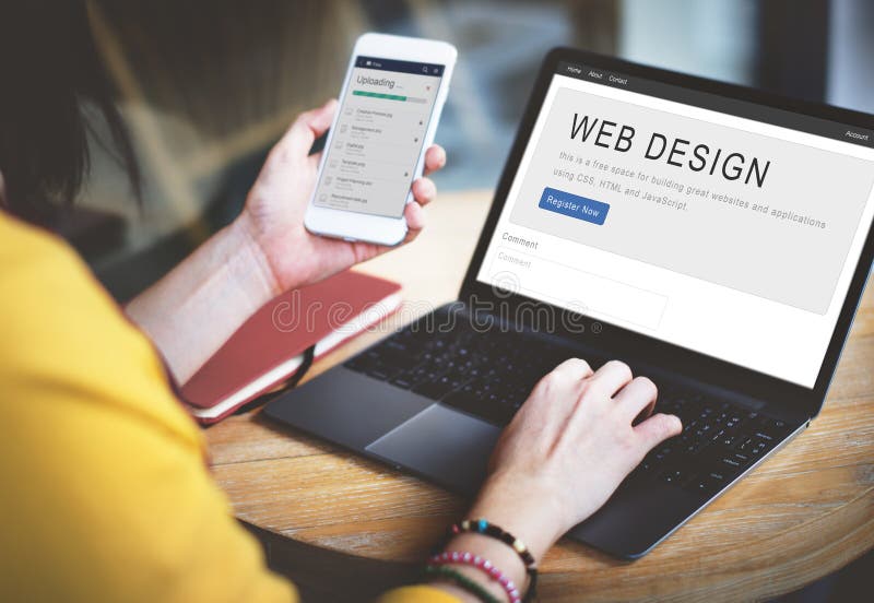 Website Design Homepage Layout Creativity Concept royalty free stock image