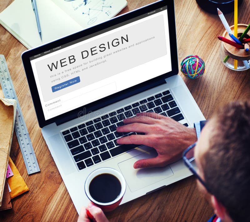 Website Design Homepage Layout Creativity Concept stock photos