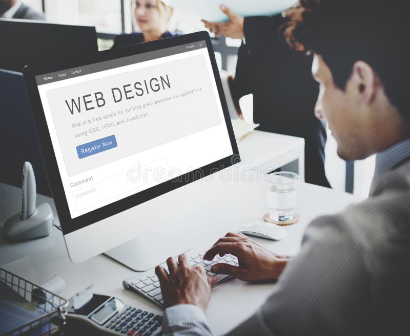 Website Design Homepage Layout Creativity Concept royalty free stock images