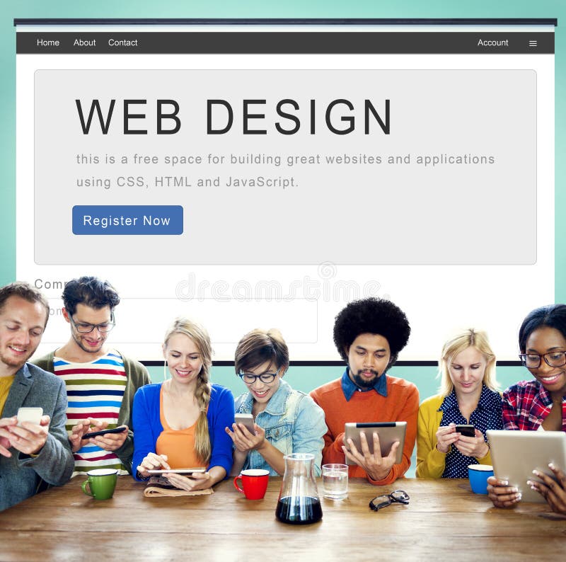 Website Design Homepage Layout Creativity Concept stock photos