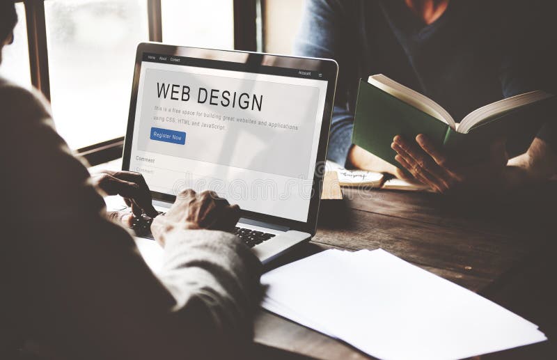 Website Design Homepage Layout Creativity Concept stock photos