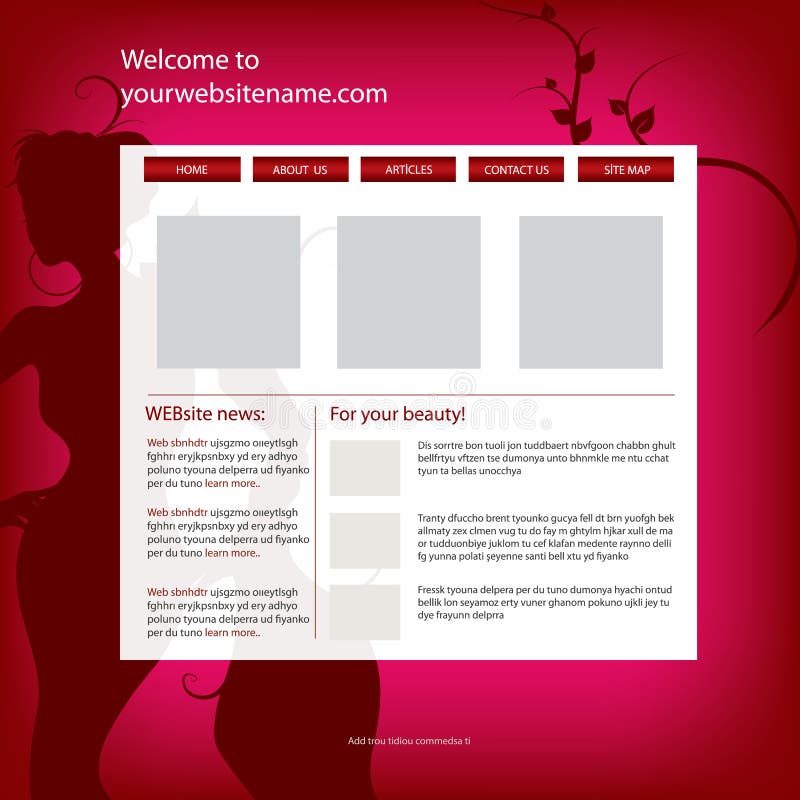 Website design template for fashion,beauty,luxury vector illustration Website design template for fashion,beauty,luxury vector illustration