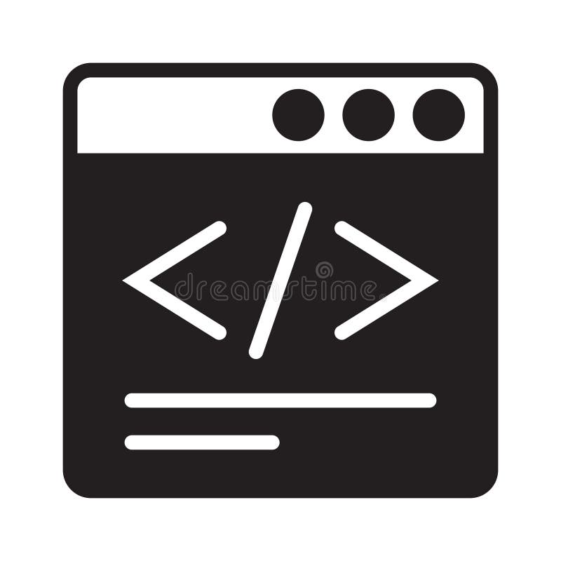 Website development coding / HTML coding flat vector icon vector illustration