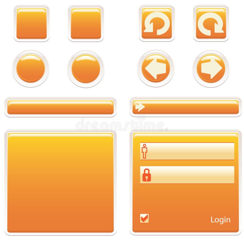 Website elements,buttons vector illustration