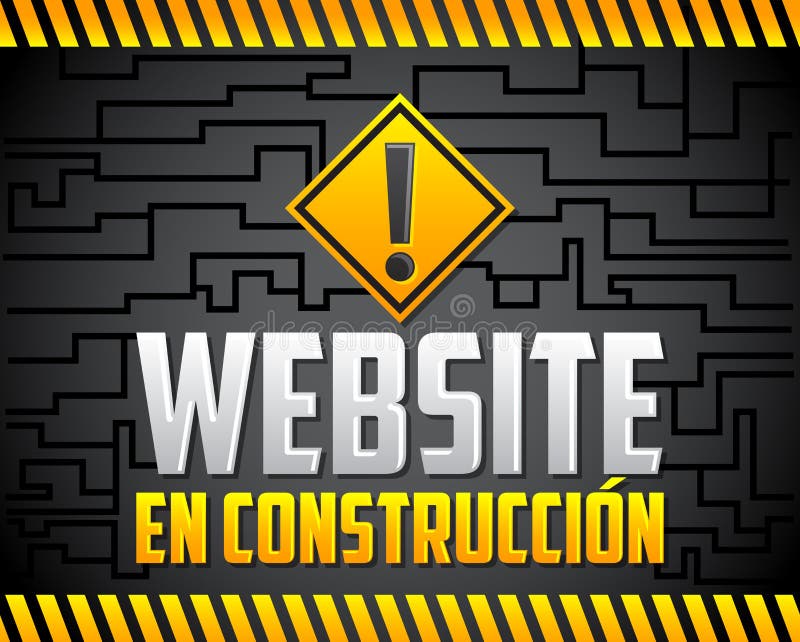 site En Construccion site Under Construction Spanish Text Stock