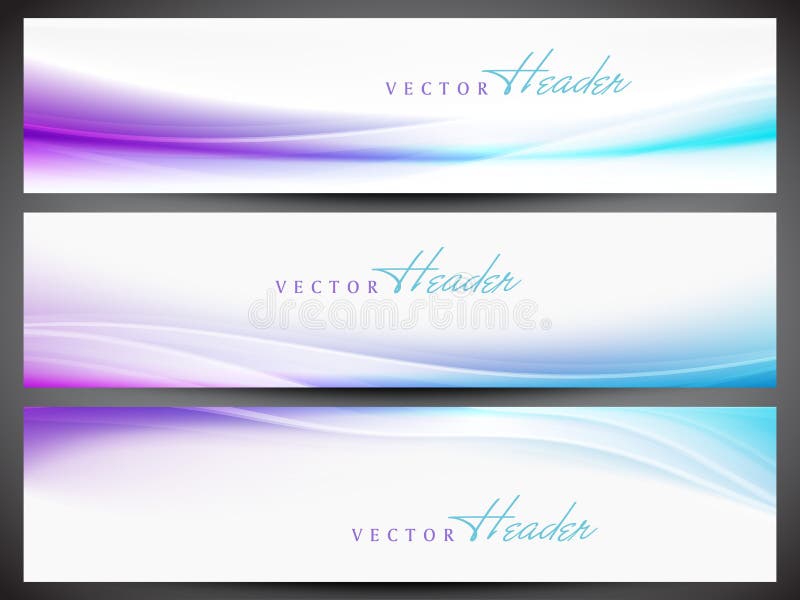 Website header or banner set