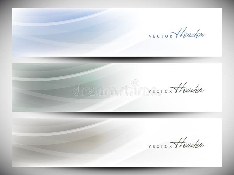 Website header or banner set