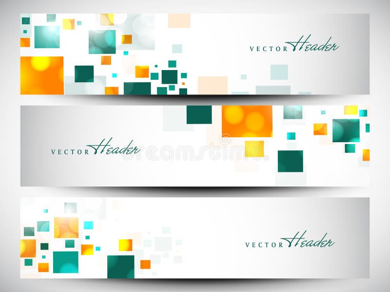 Website header or banner set