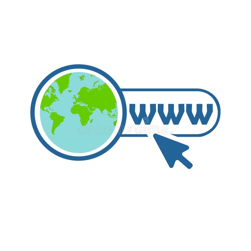 Website icon, pointing arrow, click on website, vector illustration vector illustration