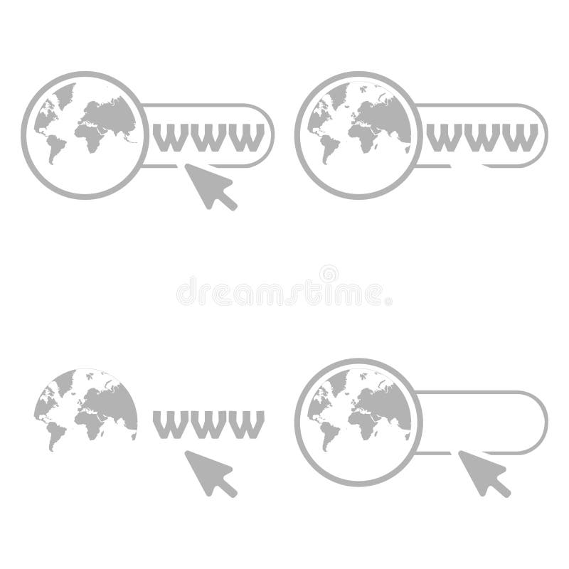 Website icon, pointing arrow, click on website, vector illustration vector illustration