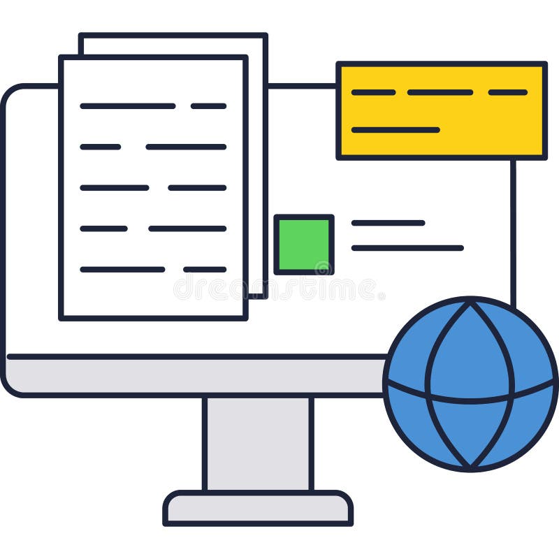 Website icon webpage vector web design business royalty free illustration