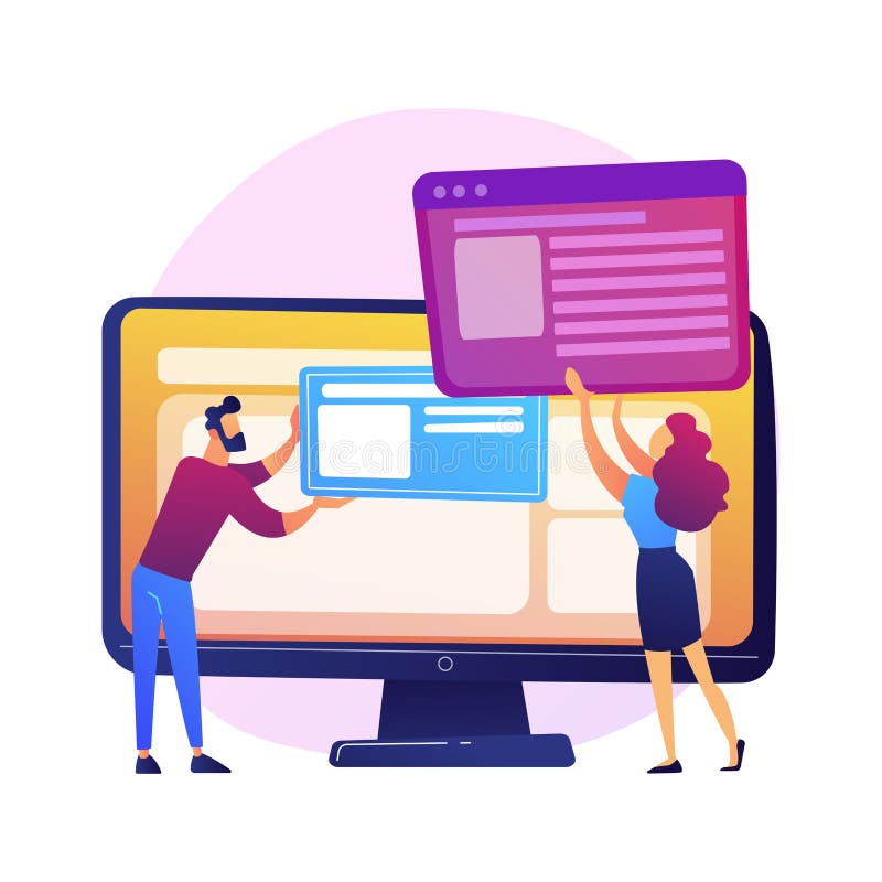 Website interface development planning vector concept metaphor. vector illustration